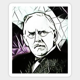 Jacob Riis Black and White Portrait | Jacob Riis artwork 4 Magnet